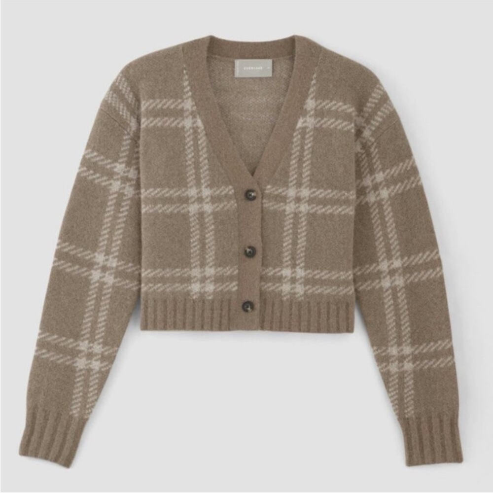 NWT Everlane Alpaca V-Neck Cropped Cardigan - Women's Size Medium